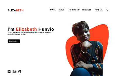 Landing page for my personal website (light mode) figma ui web design