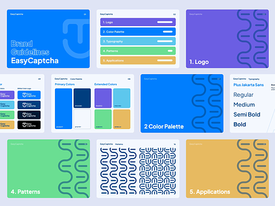 Easy Captcha - Guidelines adobe branding captcha case study color palette design figma graphic design illustration logo motion graphics patterns present typography