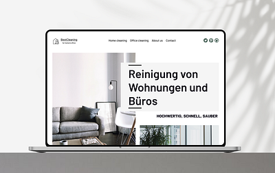 Reinigung von Wohnungen und Büros app branding design figma flat illustration logo minimal ui web