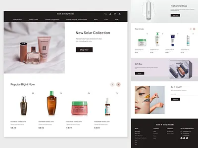 Beauty Products Shop beauty care cosmetics cream design desktop fashion logo makeup minimal shop skin skin care spa typography ui ux