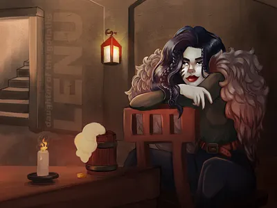 Daughter of the goliaths Lenu dd dnd dungeonsanddragons girl illustration photoshop