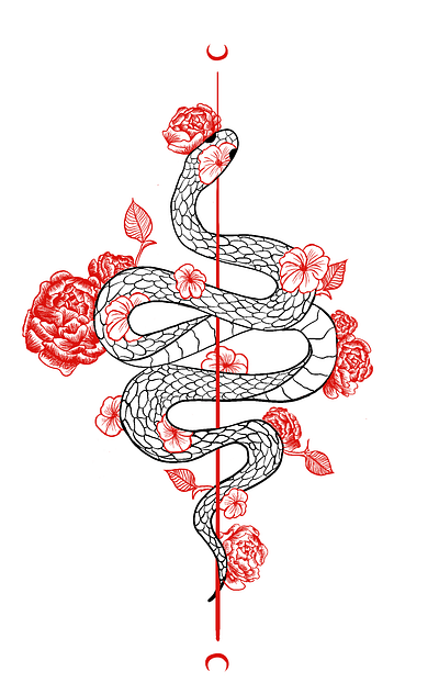 Inner Healer aesthetics animal art graphic illustration procreate roses screen print wild