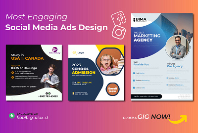 For Social Media Ads Design Hire Me ads design banner design instagram ads