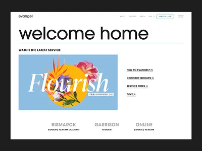 Webflow build for a church believe christ christian church clean design faith figma hero jesus landing landing page minimalistic modern ui ux video web webflow welcome home