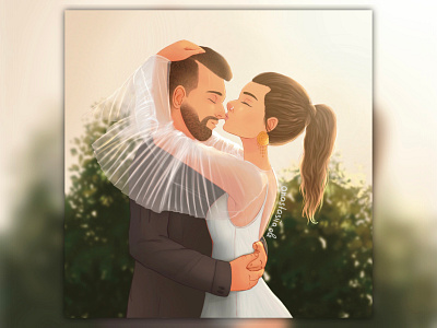 Couple portrait❤️ 2d book illustration character character design characterdesign children book illustration couple design digital illustration digital portrait husband illustration love lovers portrait wife