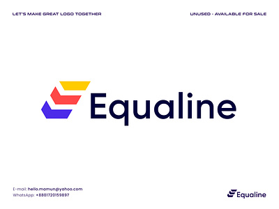 Equaline - Abstract Letter E Logo Design abstract logo brand branding colorful equaline icon letter e letter mark logo logo design minimal logo modern visual identity