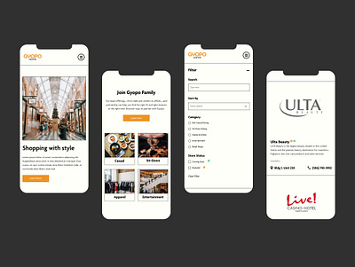 Mobile screens for the mall website clean figma filter inventory ios iphone mall mobile search shopping shopping center shopping mall sort ui ux web