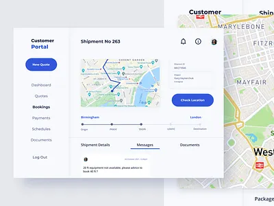 Shipment Tracking App - Location app design design desktop app location map ui