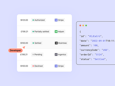 Unified Payments API app data finance interface payments primer product product design ui ux