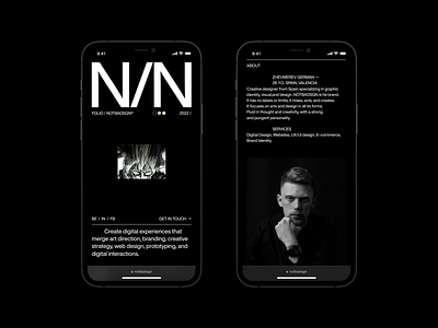 N/N FOLIO MOBILE branding design graphic design typography ui we