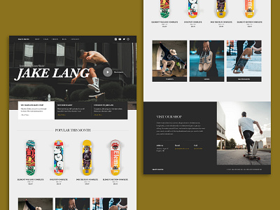 Skate Huase website branding design logo minimalist skateboard ui website