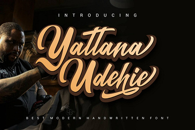 Yattana Udehie Brush Font branding clean font design graphic design handwritten illustration invitation font logo ui vector