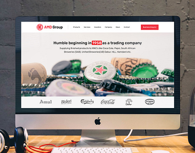 AMD Group branding clean design flat typography ui web website wordpress