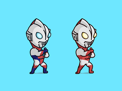 Mini Ultraman cartoon cute design illustration logo mascot ultraman