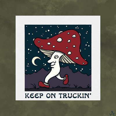 Mushroom Illustration illustration typography