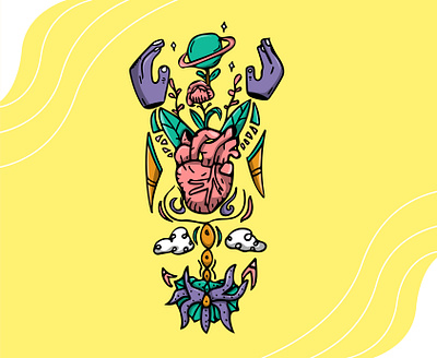 Uniheart design graphic design heart ilustration illustration t shirt vector