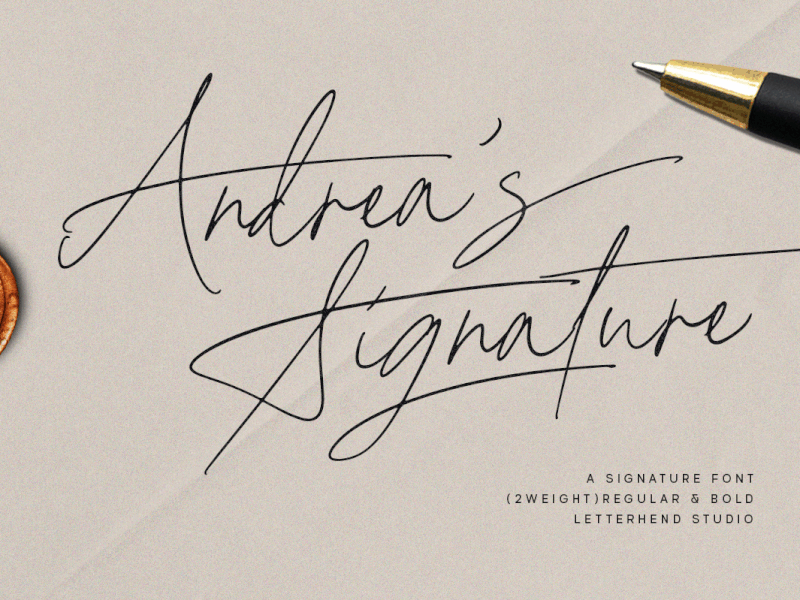 Andreas Signature freebies hand written font