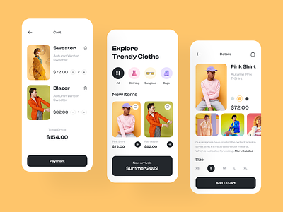 E-commerce App Design app design cloth app ecommerce app mobile mobile app web app