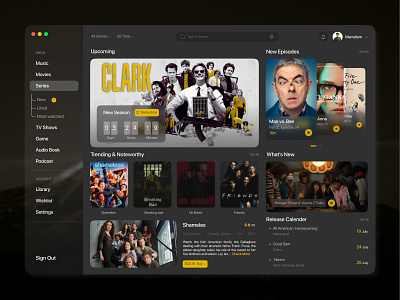 Media Store Dashboard app branding design ecommerce game graphic design illustration logo media mediastore movie music series store ui ux