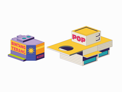 Pop Building architecture building citypop color design digital editorial icon illustration indonesia isometric pop vector