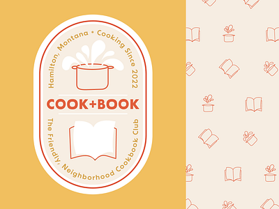 Cook+Book Book Club Logo branding graphic design illustration logo vector