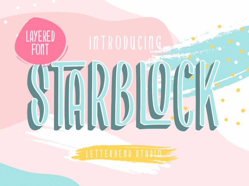 Starblock - Playful Display freebies unique font