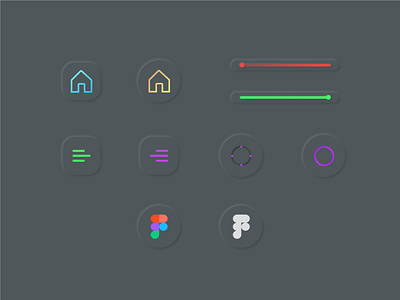 Smart Home App Icons app icon icons ios neomorphism smart home ui