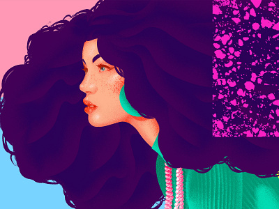 Fashionista 8 afro digital art digital illustration fashion fashionista flamingo graphicdesign hair illustration linework pattern pearls pink texture turquoise vector vogue