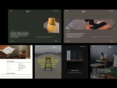 Proto™ - Interior Design Website concept design designer furniture interior minimalist modern portfolio template ui ux web design website