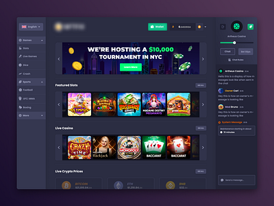 Live Crypto Casino (Slots) brand branding casino casino design crypto casino crypto currency cs:go csgo csgo casino design design online casino online casino design ui ui design ui ux uiux ux uxdesign web design webdesign