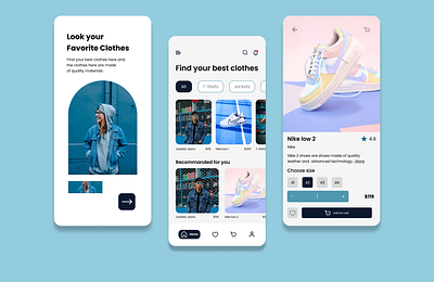 Mobile Design - Cloth graphic design mobile ui ux