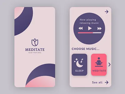 MEDITATION APP design logo ui uiuxdesign ux