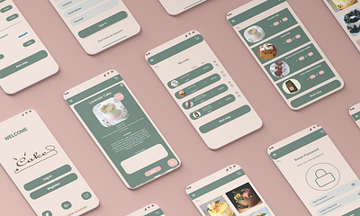 Mobile app with cakes applications cake design mobille app ux