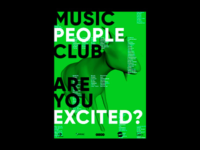 Music Poster 3d acid modern music poster rave