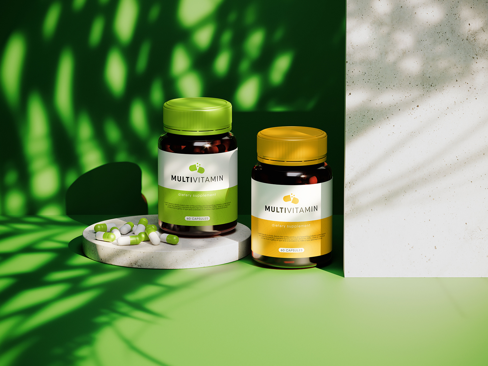 Amber Pill Bottles Mockup PSD by StreetD on Dribbble