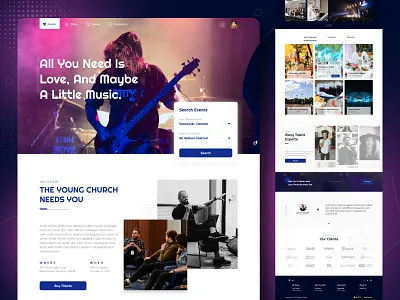 Music Show Ticket Aggregator Website event events graphic design landing page music music landing page music platform music play music website musician sounds ticket ui ui design ux web design webdesign webdesigner website website design