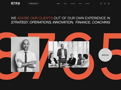 Website for Consulting company - 8765.ch business company consultancy consulting corporate finance fintech firm landing page law managment minimal services ui ux website