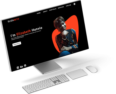 personal website design darkmode mock up figma ui web design