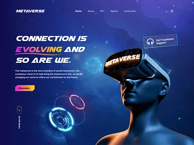 Metaverse Next Gen Connection. 5g app augmented reality blockchain branding crypto dashboard figma fintech galaxy illustration internet logo meta moon nft planet space ui virtual reality