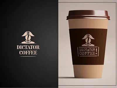 DictatorCoffee Logo Design brand branding cafe coffee design logo logodesign logodesigner yamilogos