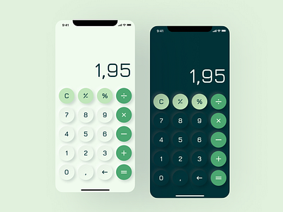 Calculator design app design calculator design dailyui dark mode design graphic design mobile design ui uiux ux web design
