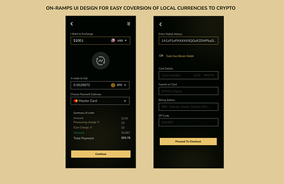 ON-RAMP UI DESIGN FOR CRYPTO app challenge crypto currency on ramp ui uiux ux