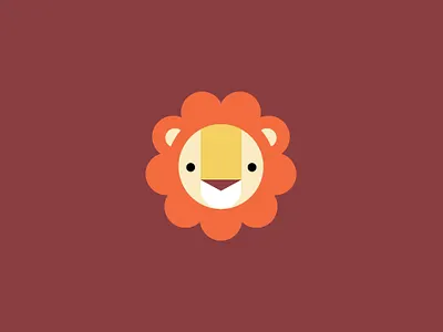 🦁 africa animal cute geometic geometric graphic illustration illustrator karolienpauly kids lion orange roar safari vector