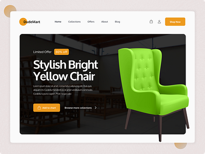 Furniture Store Hero Header Concept creative design furniture furniture hero header furniture website hero header ui hero header ux hero section home page online store store ui ui ux design ux ux design web design ui web header web ui web ui design web ux design