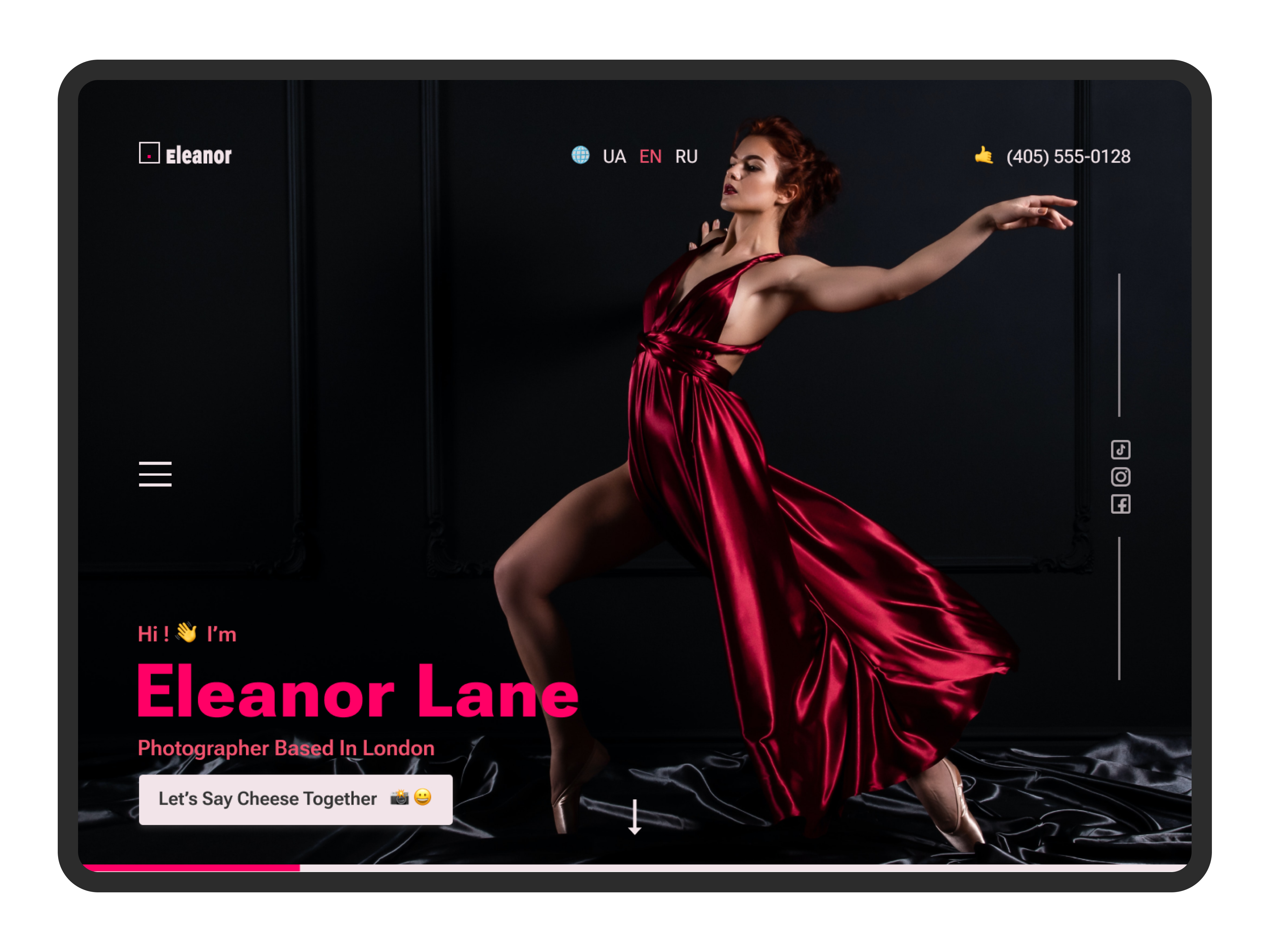 Restaurant Web UI Design animation app design figma motion graphics navigation photographer portfolio responsive web design shopapp smartanimate ui uidesign uiux ux uxdesign web webdesign webui