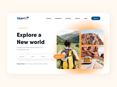 Travel Agency Layout dailyui design figma graphic design layoutui sketch travelui travelwebsite ui ui design uiux web design weblayout websitelayout