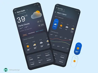 Weather Forecast App design minimal typography ui ux