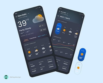 Weather Forecast App design minimal typography ui ux