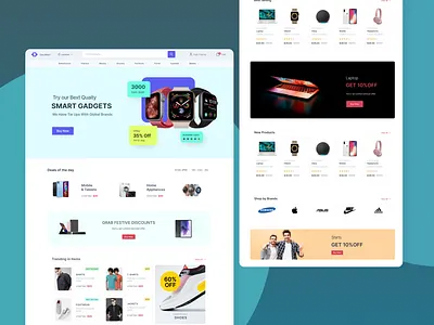 Ecommerce Home Page Design branding design typography u ui ux