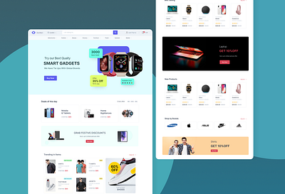 Ecommerce Home Page Design branding design typography u ui ux